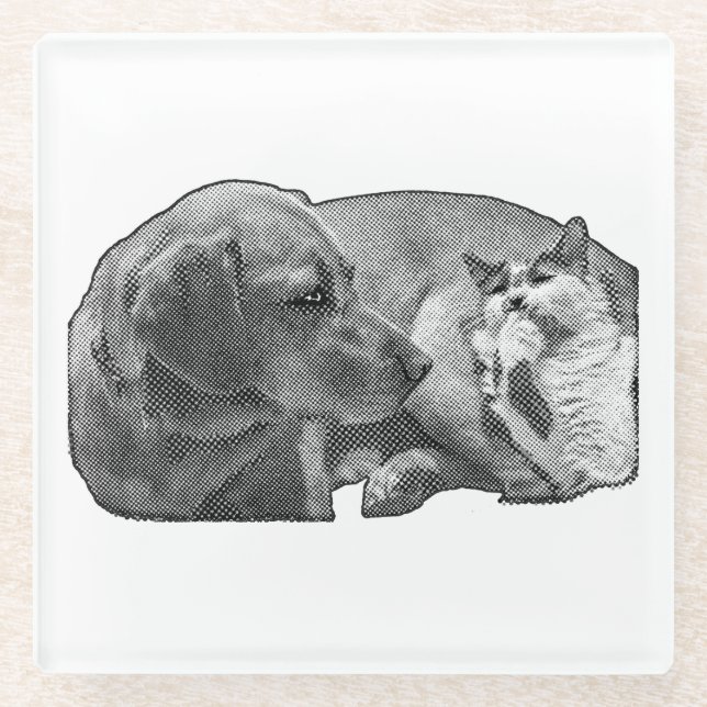 Sip Pause, Tiny Pact Glass Coaster (Front)