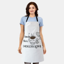 Sip Savour Mum Endless Love Apron, Mothers Day Gif