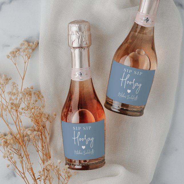 Sip Sip Hooray Bachelorette Party Favour Sparkling Wine Label (Creator Uploaded)