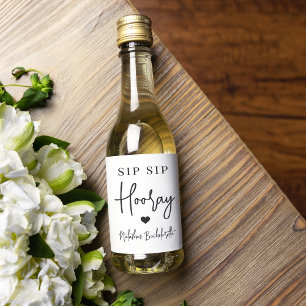 Sip Sip Hooray Bachelorette Party Favour Wine Label
