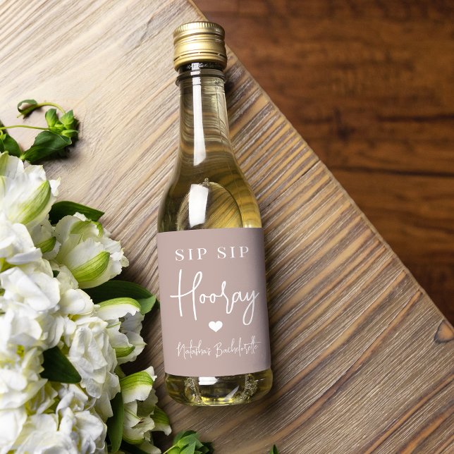 Sip Sip Hooray Bachelorette Party Favour Wine Label (Creator Uploaded)