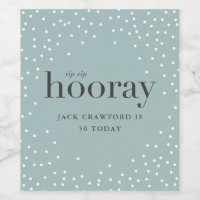 sip sip hooray birthday bottle label