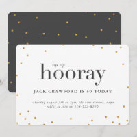 Sip sip hooray birthday party invitation