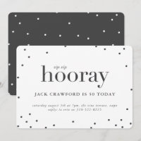 Sip sip hooray birthday party invitation