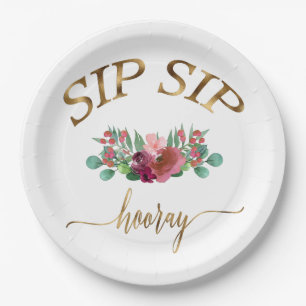 SIP SIP HOORAY BLOWING! PAPER PLATE