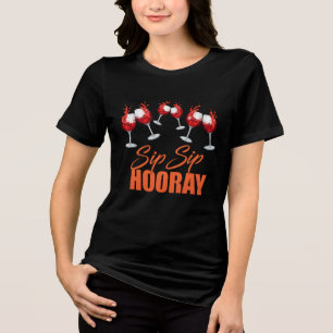 Sip Sip Hooray Celebration Graphic – Women’s Tri-B Tri-Blend Shirt
