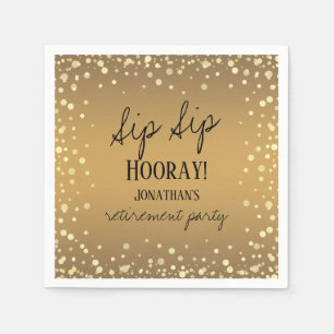 Sip Sip Hooray Congratulations Retirement Napkin