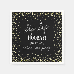 Sip Sip Hooray Congratulations Retirement Napkins