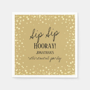 Sip Sip Hooray Congratulations Retirement Napkins