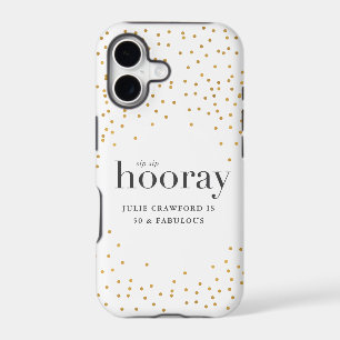 sip sip hooray elegant gold polka dot birthday