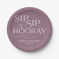 Sip Sip Hooray Engagement Party Purple