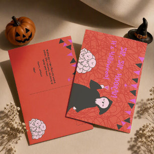 Sip, Sip, Hooray! It's Halloween Cute Grim Reaper Postcard