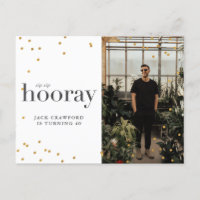 Sip sip hooray modern elegant birthday party invit