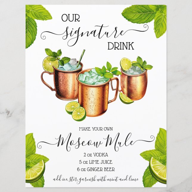 Sip, Sip Hooray Moscow Mule Signature Drink Recipe (Front)