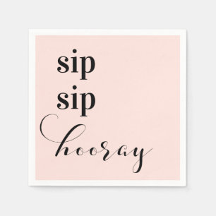 sip sip hooray paper napkins, party supplies napkin