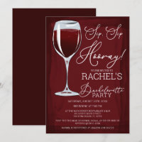 Sip Sip Hooray Red Wine Bachelorette Party