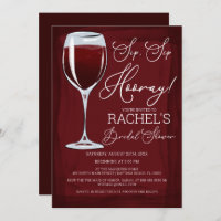 Sip Sip Hooray Red Wine Bridal Shower