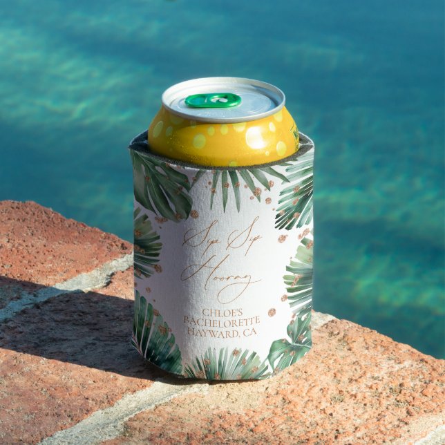 Sip Sip Hooray Tropical Bachelorette Party Can Cooler (In Situ Pool)