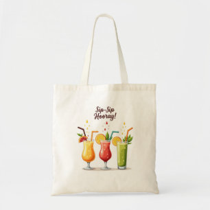 Sip Sip Hooray Tropical Cocktail Tote Bag