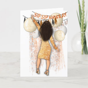 Sip Sip Horray Happy New Year Holiday Card