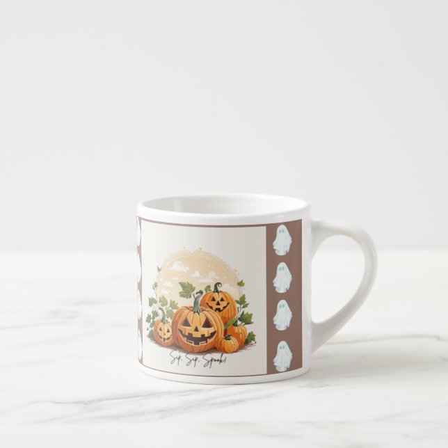 Sip, Sip, Spook! Halloween Pumpkin Mug Design (Right)