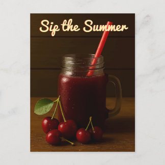 Sip the Summer – Cherry Juice Postcard