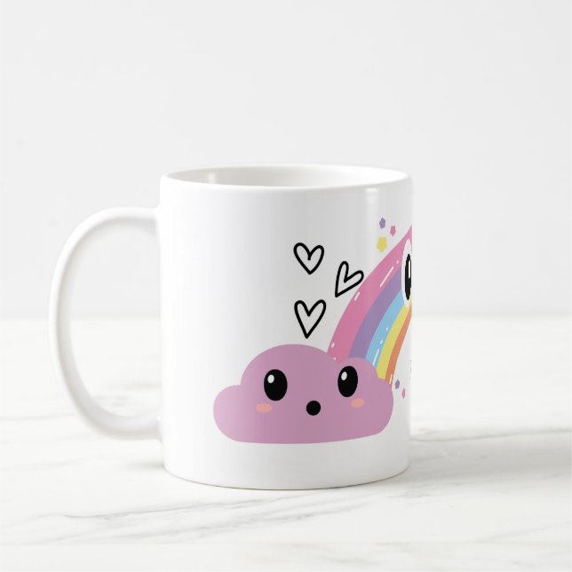 Sip Under the Rainbow” Cute Mug (Left)