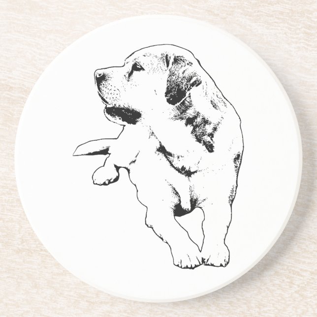 Sip Watch Retriever Coaster (Front)