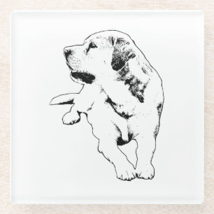 Sip Watch Retriever Glass Coaster