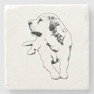 Sip Watch Retriever Stone Coaster