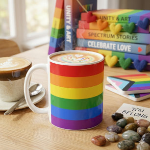 Sip with Pride: Rainbow Flag Coffee Mug