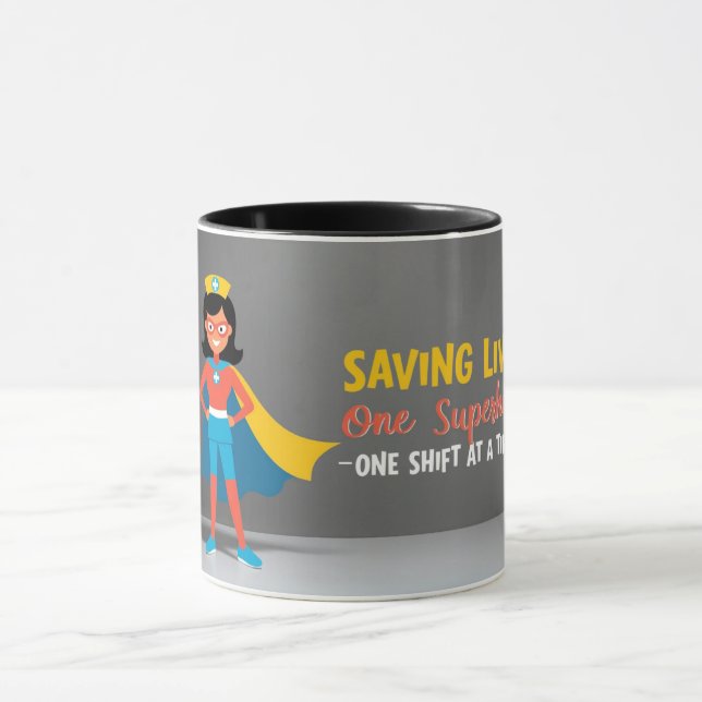 Sip Your Strength: Nurse Superhero Mug (Center)