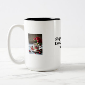"Sipped with Love" Whimsical Dragon Coffee Mug