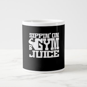 Sippin On Gym Juice - Mens Workout Shirts Funny Large Coffee Mug