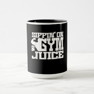 Sippin On Gym Juice - Mens Workout Shirts Funny Mug