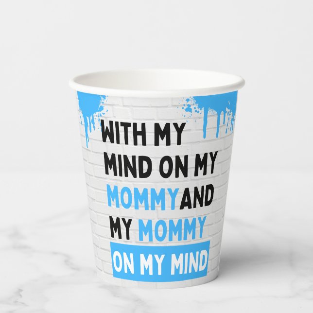 Sippin’ on Milk and Juice Blue Hip Hop  Paper Cups (Back)