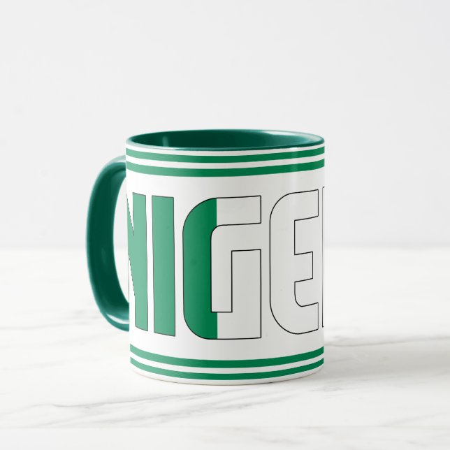 Sippin' with Nigeria Patriotic Coffee Mug (Front Left)