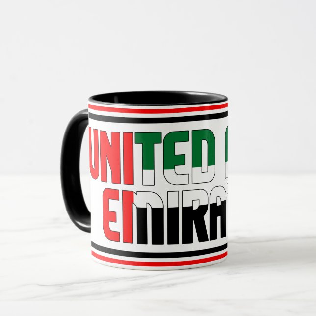 Sippin' with UAE Patriotic Coffee Mug (Front Left)
