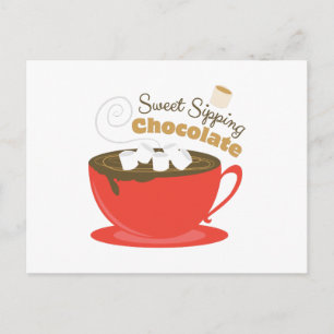 Sipping Chocolate Postcard