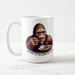 Sipping in Sasquatch Style Coffee Mug