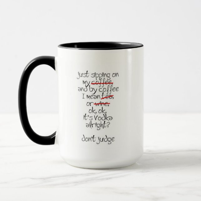 Sipping on my coffee mug (Left)