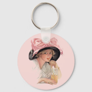 Sipping Soda Key Ring