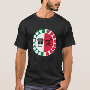 Sips And Trips Coffee Sips And Shopping Trips T-Shirt