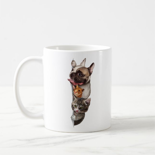 Sips & Stickers – Purr-fect Cat Vibes Mug (Left)