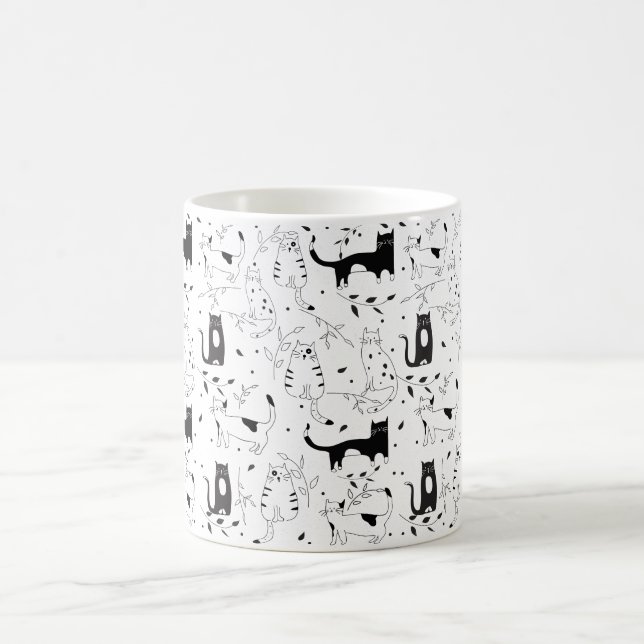 Sips & Stickers – Purr-fect Cat Vibes Mug (Center)