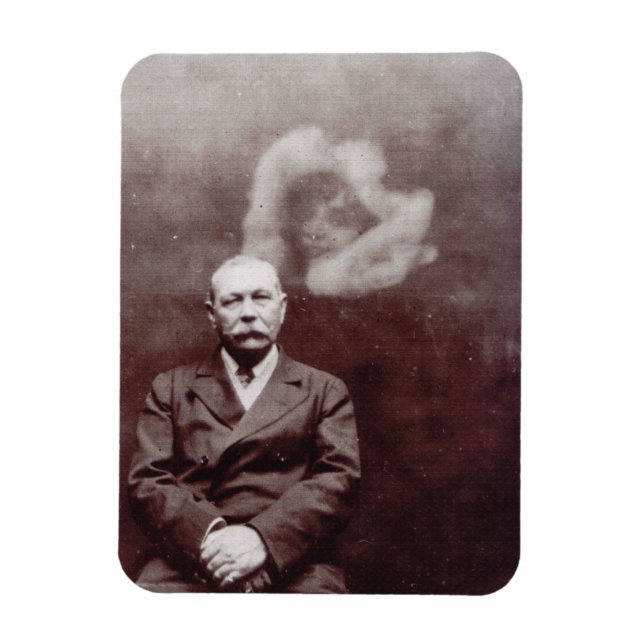 Sir Arthur Conan Doyle with Ghost by Ada Deane Magnet (Vertical)