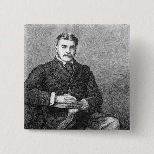 Sir Arthur Sullivan, engraved by C. Carter 15 Cm Square Badge