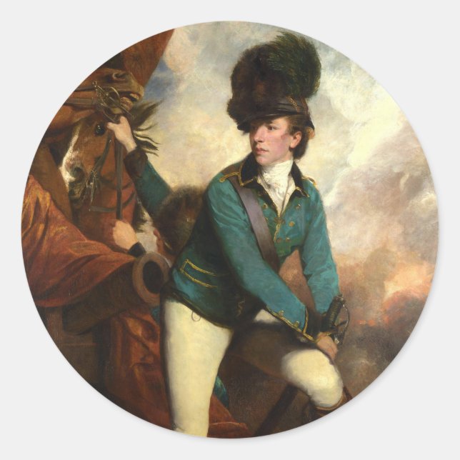 Sir Banastre Tarleton by Joshua Reynolds Classic Round Sticker (Front)