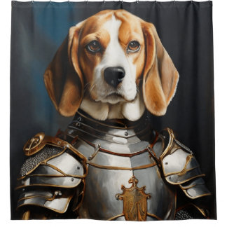 Sir Beagle Throw Pillow Shower Curtain