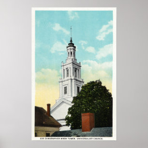 Sir Christopher Wren Tower View Poster